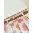 thumbnail image 5 of Suealasg Toddler Girl Clothes 6M 1T 2T 3T 4T Solid Color Ribbed Sleeveless Tank Tops and Flower Strawberry Print Skirts with Belt Kids Girls Summer 2Pcs Outfit Set, 5 of 6
