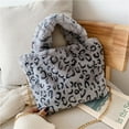 thumbnail image 3 of Bolso de Hombro Yuyangstore Felpa Piel Sintética Invierno Gris, 3 of 8