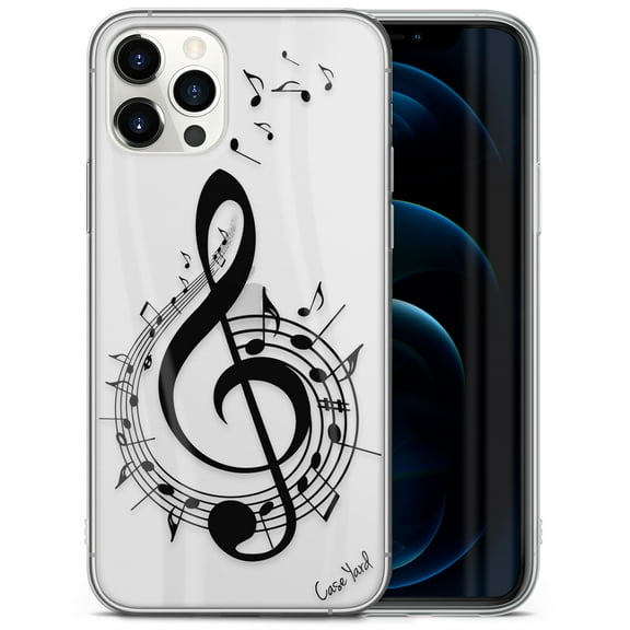 Case Yard iPhone-11-Pro Case Clear Soft & Flexible TPU Ultra Low Profile Slim Fit Thin Shockproof Transparent Bumper Protective Cover Drop Protective Cell Phone Cases (Music 2)