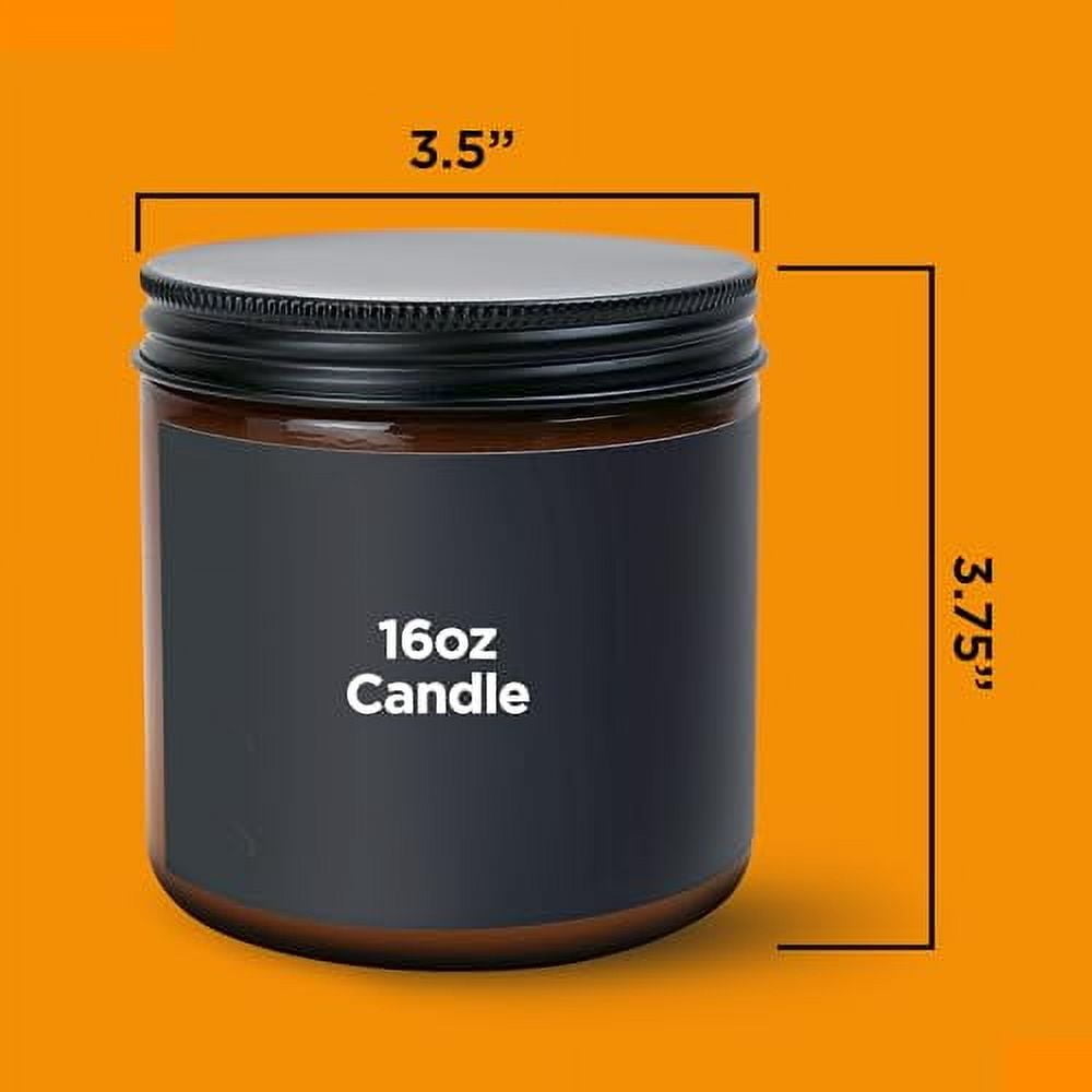 Amber Vale Home Camping Trip, Bonfire and Toasted Marshmallow Scented Natural Soy and Coconut Wax Candle, Phthalate Free, Non-Toxic and Healthy Clean Burning, 16oz Jar