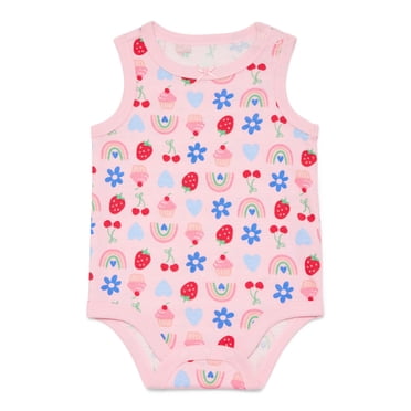 Wonder Nation Baby Girls Tank Bodysuit, Sizes 0-24 Months