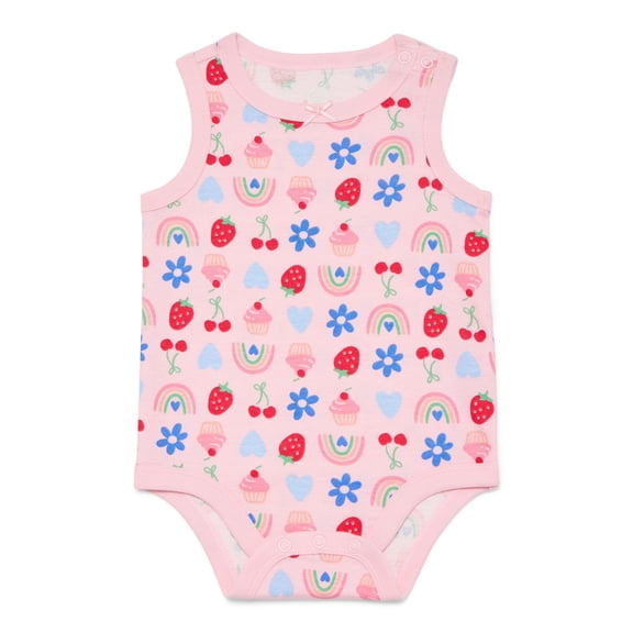 Wonder Nation Baby Girls Tank Bodysuit, Sizes 0-24 Months