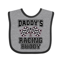 Inktastic Racing Buddy Girls Car Flags Girls Baby Bib