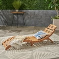 thumbnail image 6 of Noble House Lahaina Wood Outdoor Chaise Lounge Natural Yellow, 6 of 6