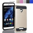 thumbnail image 2 of BLU Studio X8 HD case, {NFW} Tough Hybrid + Dual Layer Shockproof Drop Protection Metallic Brushed Case Cover for Studio X8 HD (S530)(VGX silver), 2 of 8