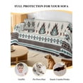 thumbnail image 4 of Southwest Ethnic Couch Cover Sofa Covers 3 Cushion Sectional Couch, Boho Aztec Tribal Abstract Aesthetic Washable Sofa Covers Slipcover Sectional Sofa Cover, Furniture Protector 71"x150", 4 of 9