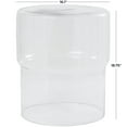 thumbnail image 3 of DecMode 16" x 19" Clear Glass Modern Accent Table, 1-Piece, 3 of 7