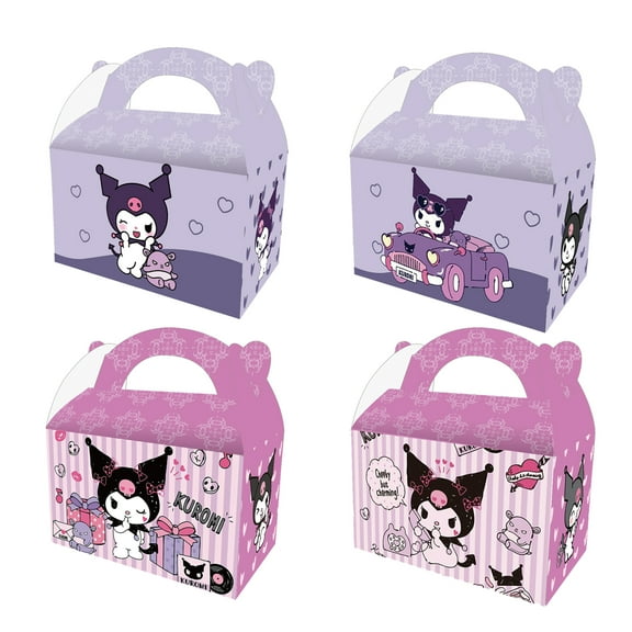 16 PCS Kuromi Party Decorations, Kuromi Party Favors Boxes Kuromi Treat Candy Boxes Birthday Party Supplies Party Gift Bags for Boys Girls Baby Shower