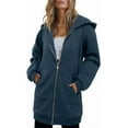 thumbnail image 3 of ONLYSHE Women's Zip Up Hoodies Oversized Fleece Long Sleeve Sweatshirts Casual Fall Jacket Coat with Pocket(S-3XL), 3 of 6