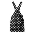 thumbnail image 5 of XAOFW Kids Girls Summer Dresses Sleeveless Polka Dot Printed Overalls Dress With Pocket Casual Suspender Dresses For Daily Wear Comfortable 8-9 Years, 5 of 7