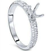 Pompeii 3/8ct Pave Diamond Engagement Ring Setting White Gold (G/H,I2)
