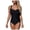 Black, variant on Duqingm Swimming Suits for Women One-Piece Swimsuits Solid Color Bikini One Piece Swimsuit V Neck One Piece Womens Swimwear Coffee,L