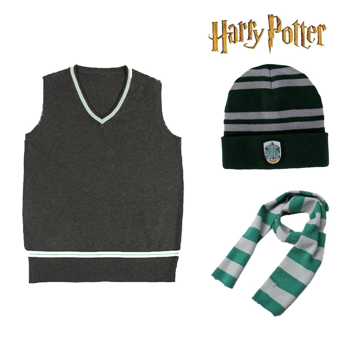 klein In beweging te veel Harry Potter Adults magic suit sleeveless knitting vest+hat+Scarf Halloween  Cosplay costume - Walmart.com