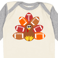 thumbnail image 4 of Inktastic Thanksgiving Cute Football Turkey Boys or Girls Long Sleeve Baby Bodysuit, 4 of 5