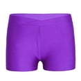thumbnail image 4 of inlzdz Girls Sparkly Gymnastics Leotard with Dance Shorts 3Piece Outfits Activewear Swimsuit Purple 4, 4 of 6