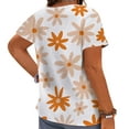 thumbnail image 2 of CLOOCL Women T Shirt Short Sleeve Simple Flowers 3D Printed Summer Blouse Oversized, 2 of 6