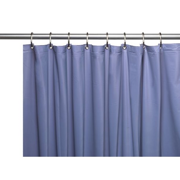 3 Gauge Vinyl Shower Curtain Liner w/ Weighted and Metal