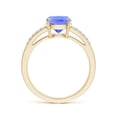 thumbnail image 2 of Angara Natural 2.45 Ct. Tanzanite with Diamond Classic Ring in 14K Yellow Gold for Women (Ring Size: 3), 2 of 8