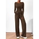 thumbnail image 5 of Conjunto de Lounge PRETTYGARDEN para Mujer 2 piezas Marrón Talla S, 5 of 8