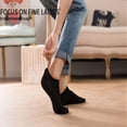 thumbnail image 2 of TELOLY 3Pairs Ankle Socks Men,Size 37-46 Athletic Socks,Low-Cut Ankle Socks Mens No Show Socks,Black, 2 of 5