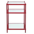 thumbnail image 2 of Furniture of America Tenne Glass Top Side Table, Red, 2 of 6