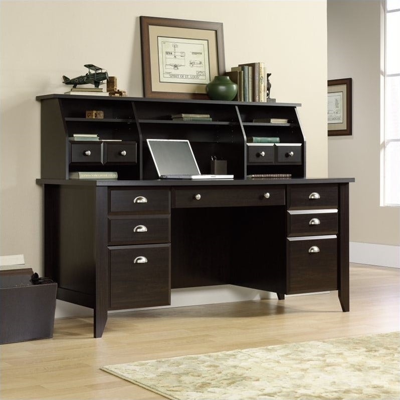 Details About Organizer Desk Hutch Computer Home Executive Office Drawer Writing Accessories