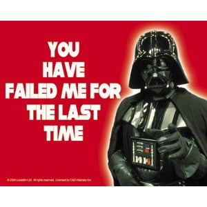 star wars darth vader you have failed me for the last time sticker