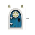 thumbnail image 6 of Deyuer 1 Set Fairy Door with Window Glow in Night Wooden Door Craft Kit Micro Scene DIY Decoration Miniature Elf Door Garden Tree Decoration Accessories Micro Landscape,E, 6 of 8