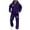 Dark Purple, variant on Men's Outfits Sets Suits Print Zip Up Hoodie Jogger Set Casual Outfit Two Piece Street