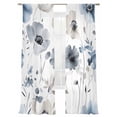 thumbnail image 7 of Blue Grey Spring Floral Sheer Curtains 96 Inch Length 2 Panels Set, Summer Botanical Elegant Voile Window Treatment Semi Sheer Long Curtains Drapes for Bedroom/Living Room/Kitchen 52"x96"x2, 7 of 7