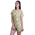thumbnail image 2 of Moomaya Womens Printed Tee and Shorts Pajama Set PJs,Short Sleeve Sleepwear Nightwear S-XXL, 2 of 7