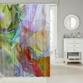 thumbnail image 2 of Chic Watercolor Shower Curtain Green Purple Red Marble Waterproof Bathroom Curtain,Stone Pattern Bath Curtain Tie Dye Shower Curtain Set,Aesthetic Foil Print Bathroom Accessories, 2 of 5
