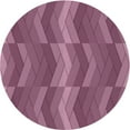 thumbnail image 1 of Ahgly Company Indoor Round Patterned Dark Raspberry Purple Novelty Area Rugs, 4' Round, 1 of 6
