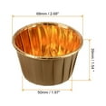 thumbnail image 2 of Uxcell Brown Gold Cupcake Cups, Aluminum Foil Standard Cupcake Liners 100 Pack, 2 of 6