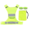 thumbnail image 1 of EeaseCA 1PC Adjustable Safety Vest Security High Visibility Vest Reflective Visibility Cloth for Outdoor Running Riding (Fluorescent Yellow), 1 of 7