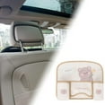 thumbnail image 4 of Organizador genérico para asiento trasero de coche, accesorios de viaje de cuero PU fáciles de instalar Oso, 4 of 6