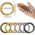 thumbnail image 2 of AMLESO 18 Pieces O Rings Spring Clip Round Carabiner Metal Split Rings 25mm Snap Hook, 2 of 8