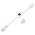 thumbnail image 1 of Power Extension Cord with On/Off Switch, 2-Prong Male and Female AC Power Cable for 1-15P Male Plug to 1-15R Female Plug, 1 of 4
