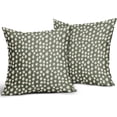 thumbnail image 2 of Dark Sage Green Cream Dots Pillow Covers 18x18 Set of 2 Boho Design Polka Dot Throw Pillows Modern Trendy Print Outdoor Decorative Pillowcase Square Linen Cushion Cases Decor for Sofa Couch Bed, 2 of 6