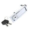thumbnail image 3 of RV Baggage Compartment Door Lock - Flush Lever Compression Locking Latch w/ Keys for Boat Door Cabinet Cockpit Floor - Chrome, 3 of 8