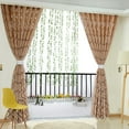 thumbnail image 4 of 2 cortinas semiopacas y decoración de partición de hojas de ratán café claro, 4 of 7