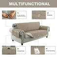 thumbnail image 2 of CHUANK 100% Waterproof Couch Covers Non-Slip Sofa Cover with Elastic Straps&Silicone Backing Furniture Protector Covers Sofa Slipcovers for Kids Pets Dogs  Gray  Sofa (Three-couch Sofa), 2 of 10
