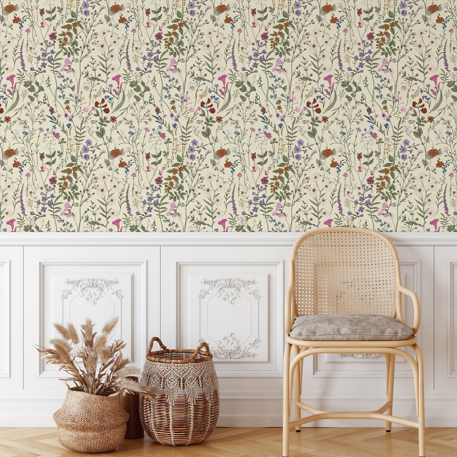 Xiayi Botanical Floral Peel and Stick Wallpaper 56.7 Sq. ft