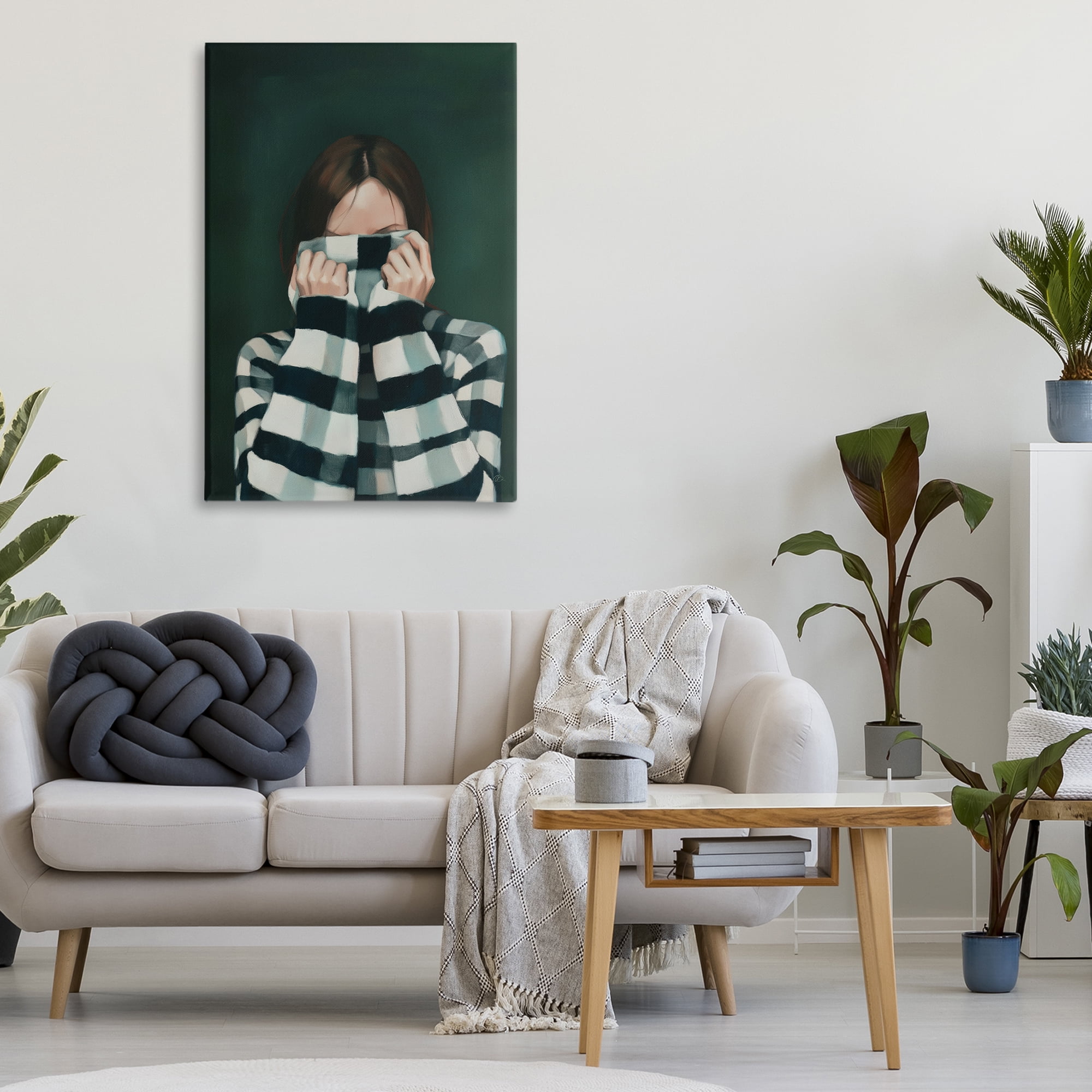 Stupell Industries Warmed Striped Sweater Portrait Canvas Wall Art, design by Ros Ruseva
