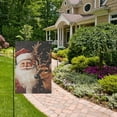 thumbnail image 5 of Christmas Santa Claus and Deer Garden Flag 12X18 Double Sided Yard Flags for Outside Outdoor All Seasonal Decoration, 5 of 6