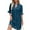 A Dark Blue, variant on UVN Summer Dresses for Women Ruffle Short Sleeve Dress Casual V Neck T Shirt Dress