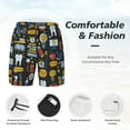 thumbnail image 5 of Qekee Teeth print Mens Swim Quick Dry Stretch Swim Shorts Lining Bathing Suits Swimwear Beach Shorts with Pockets, 5 of 9