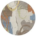 thumbnail image 2 of Addison Rugs Chantille Indoor/Outdoor Transitional Abstract Taupe Machine Washable Round Rug, 8' x 8', 2 of 7