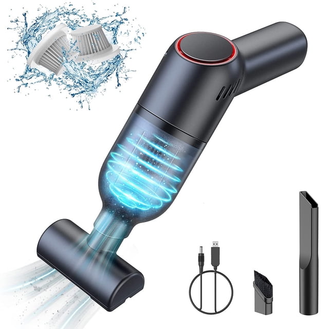 Handheld Vacuum Cleaner Cordless: Mini Rechargeable Hand Vacuum with Strong Suction, Portable Wet Dry Car Vacuum for Carpet Car