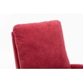 thumbnail image 2 of Luccalily Rocking Accent Chair, Upholstered Glider Chair with Fabric Padded Seat and Solid Wood Base, Armchair with Side Pocket for Nursery,Modern Design for Living Room, Bedroom, 2 of 9